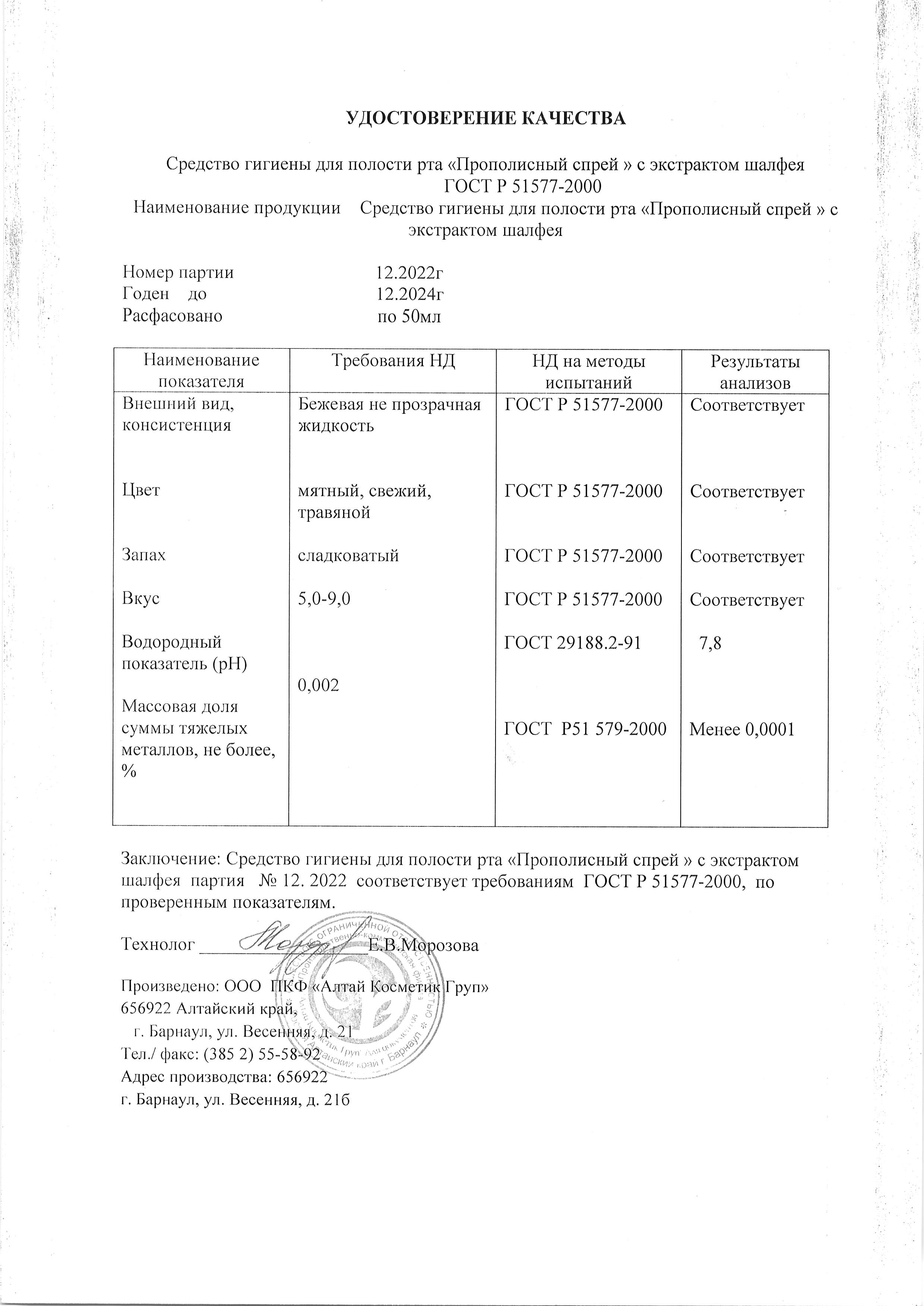 Паспорт №122022